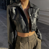 Herbst Winter Frauen Kleidung Sexy Gestellte Sexy Motorrad Kleidung Frauen Leder Top Mantel